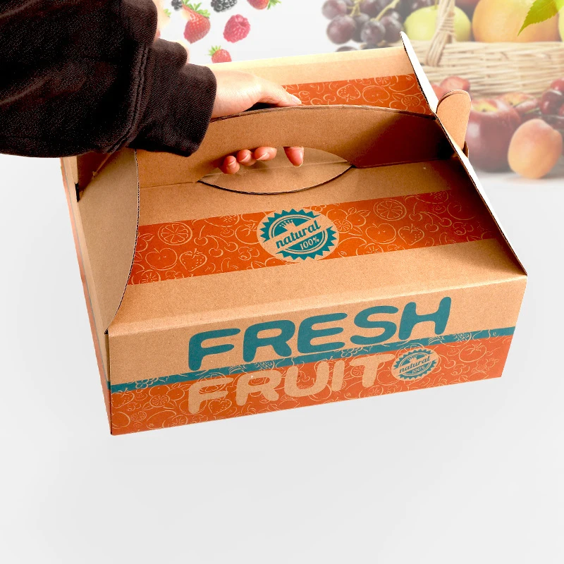 Professional Custom Logo Corrugated Fruit Packaging Boxes 20kg Eco
