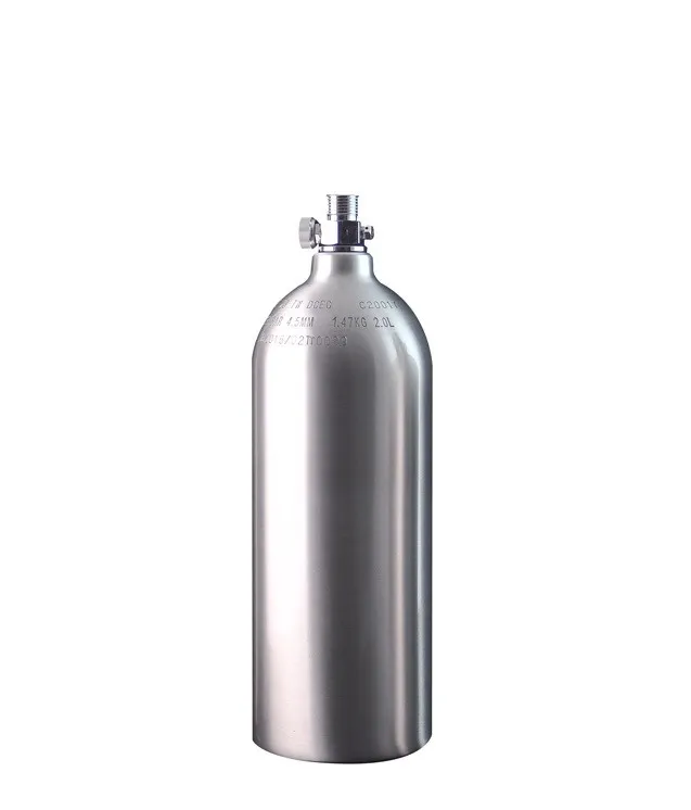 High Pressure 0.8l 20oz Aluminum Co2 Cylinder Aquarium Tank Without