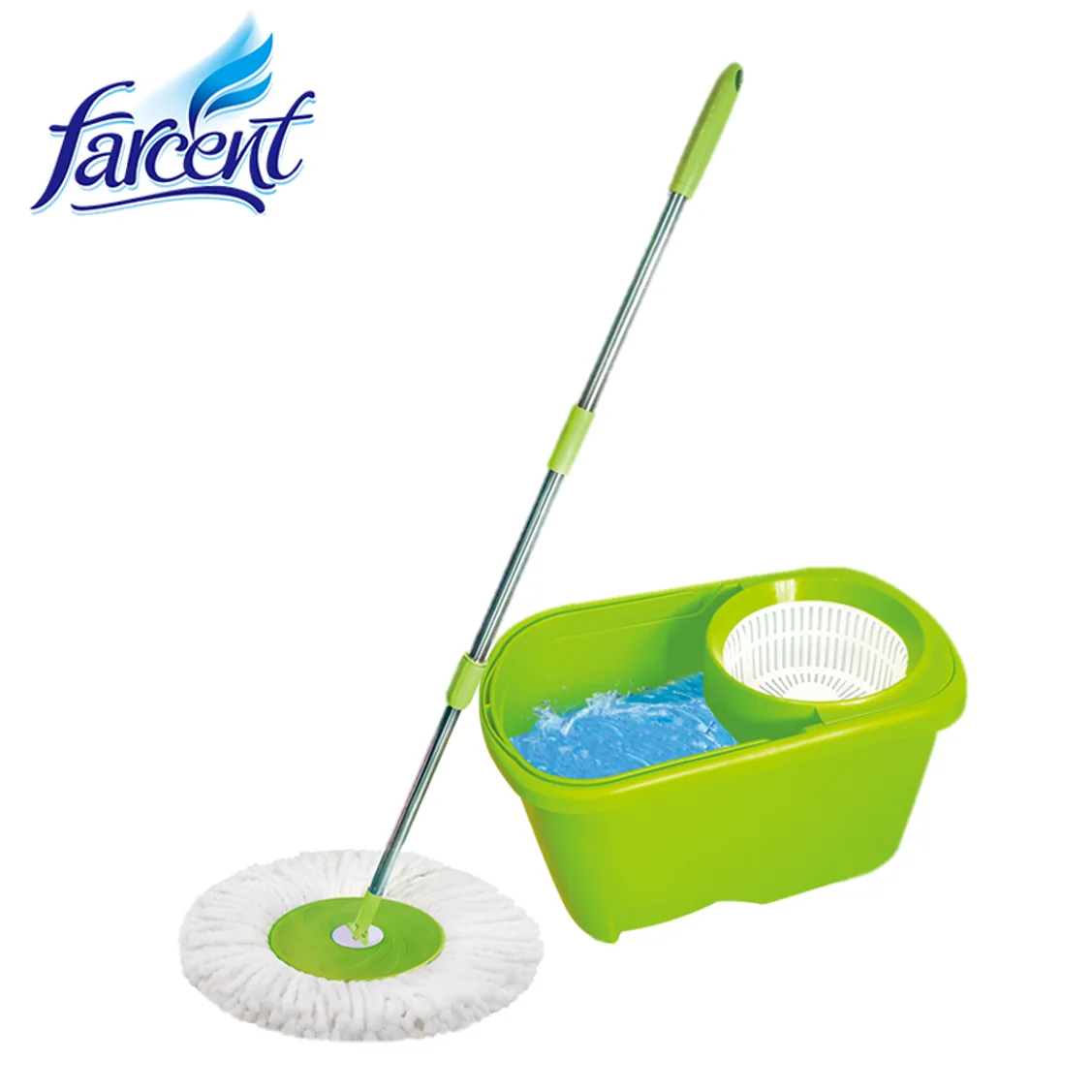 farcent 家庭地板旋转清洁拖把与桶