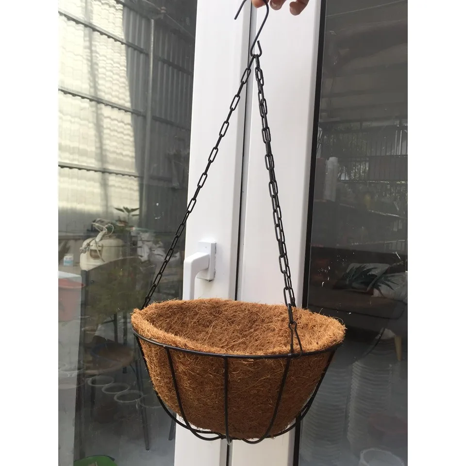 Hanging Basket With Natural Coconut Liner Coconut Coir Pots 99 Gold