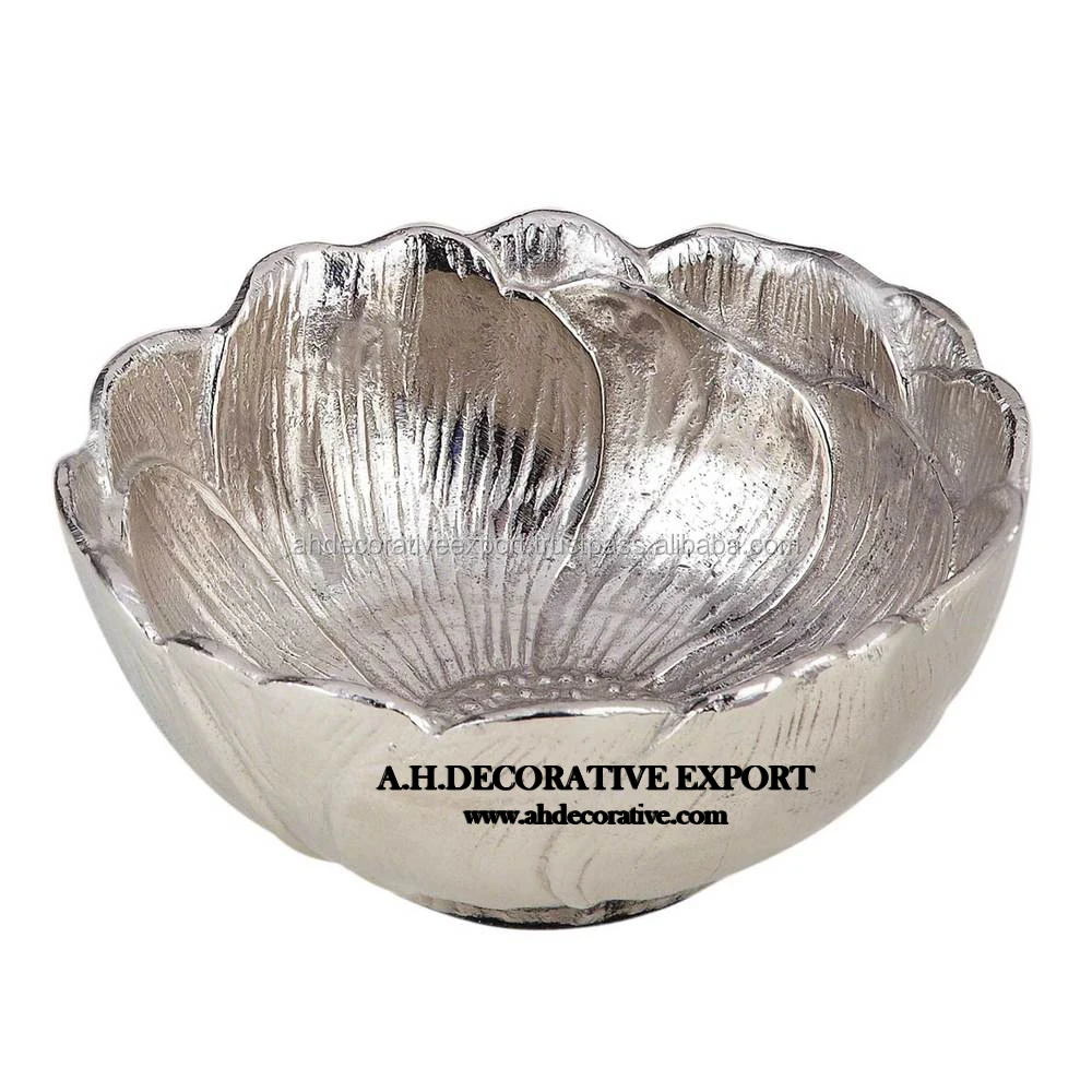 Metal And Marble Silver Decorative Bowl For Home Decor Best Gift Living