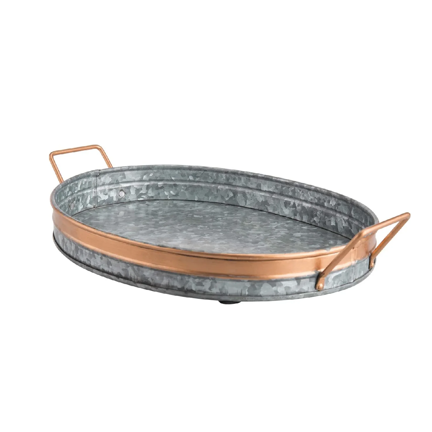 Luxury Round Galvanized Tray Premium Quality Handmade Designer Platte Classic Stylish Decorative