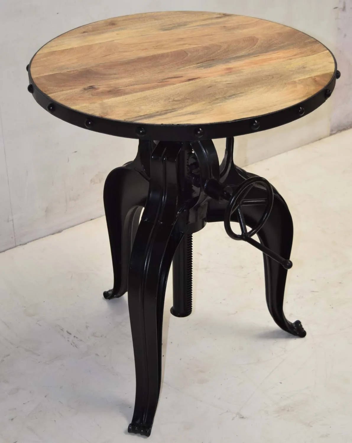 Cafe Restaurant Reclaimed Railways Sleeper Wood Hand Adjustable Lifting