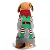 Big pet Dog Sweater with Christmas Pattern knitting multicolor and Pompom Waistcoat sweater Dog