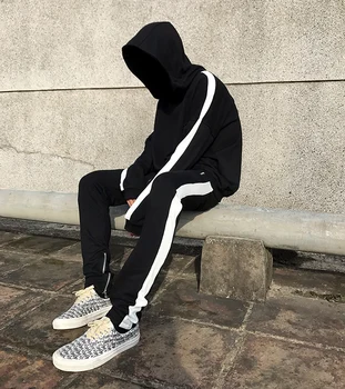 double stripe track pants mens