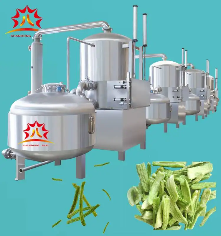 Automatic commercial  fruits vegetables carrot okra vacuum fryer machine for chips