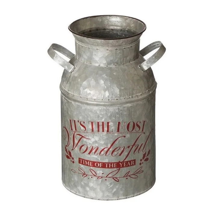 Handmade Galvanized Milk Can Customized Designer Handmade Dairy Milk