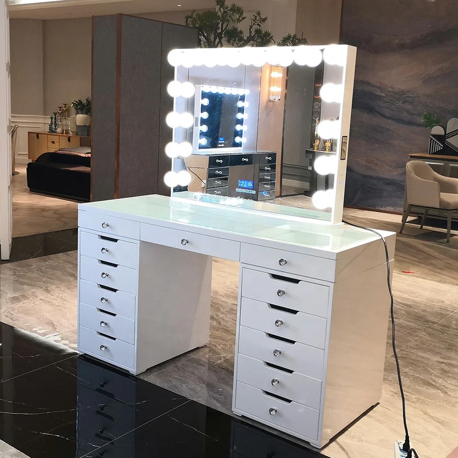 Docarelife Home Furniture General Use Hollywood Mirror Makeup Vanity Dressing Table With Drawers Buy Vanity Dressing Table