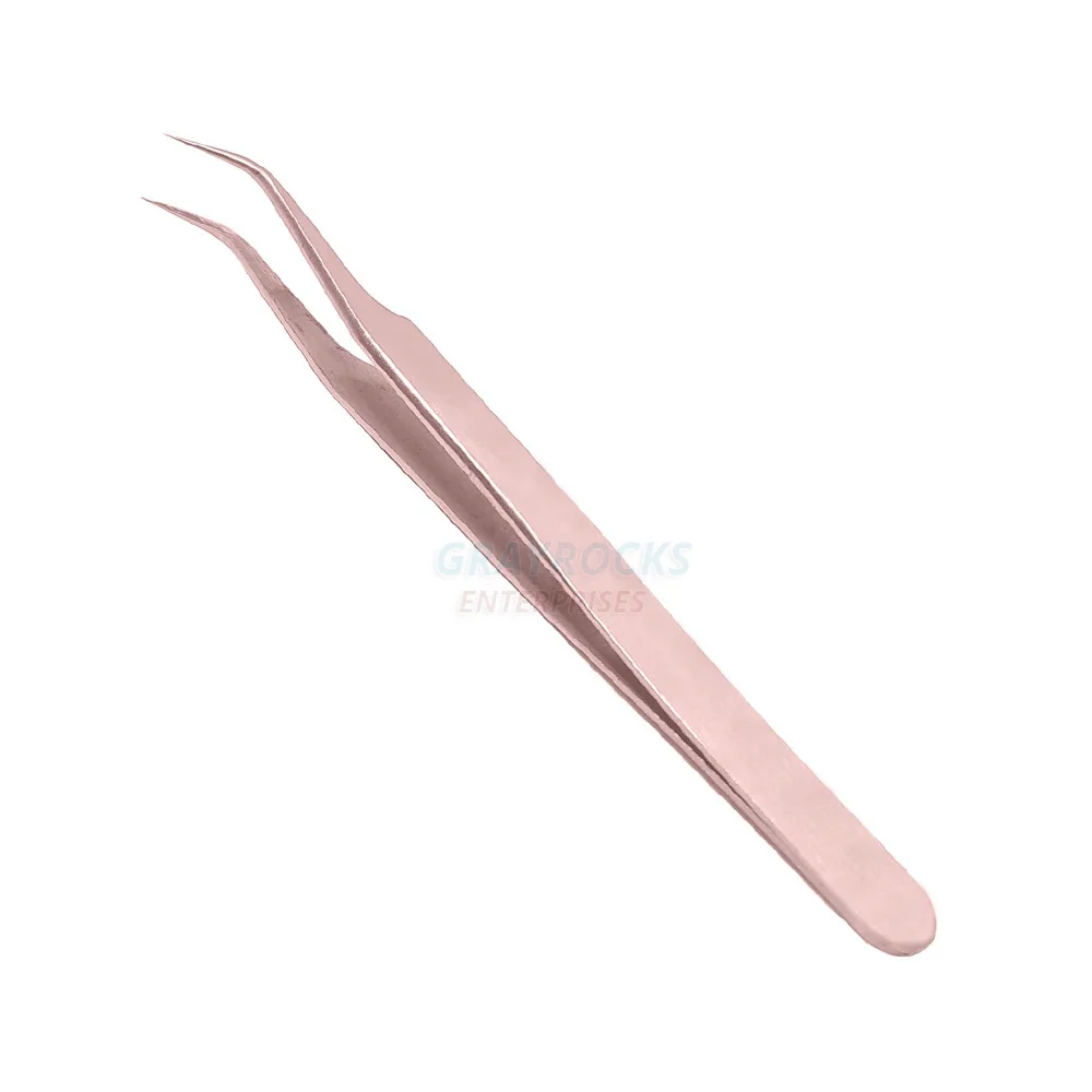 Lash Extension Tweezers / J Curved Pointed Tips Tweezer Professional Volume / Straight Stainless