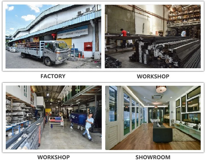 Puerta Corredera De Vidrio De Aluminio Para Exteriores,Sistema De 4