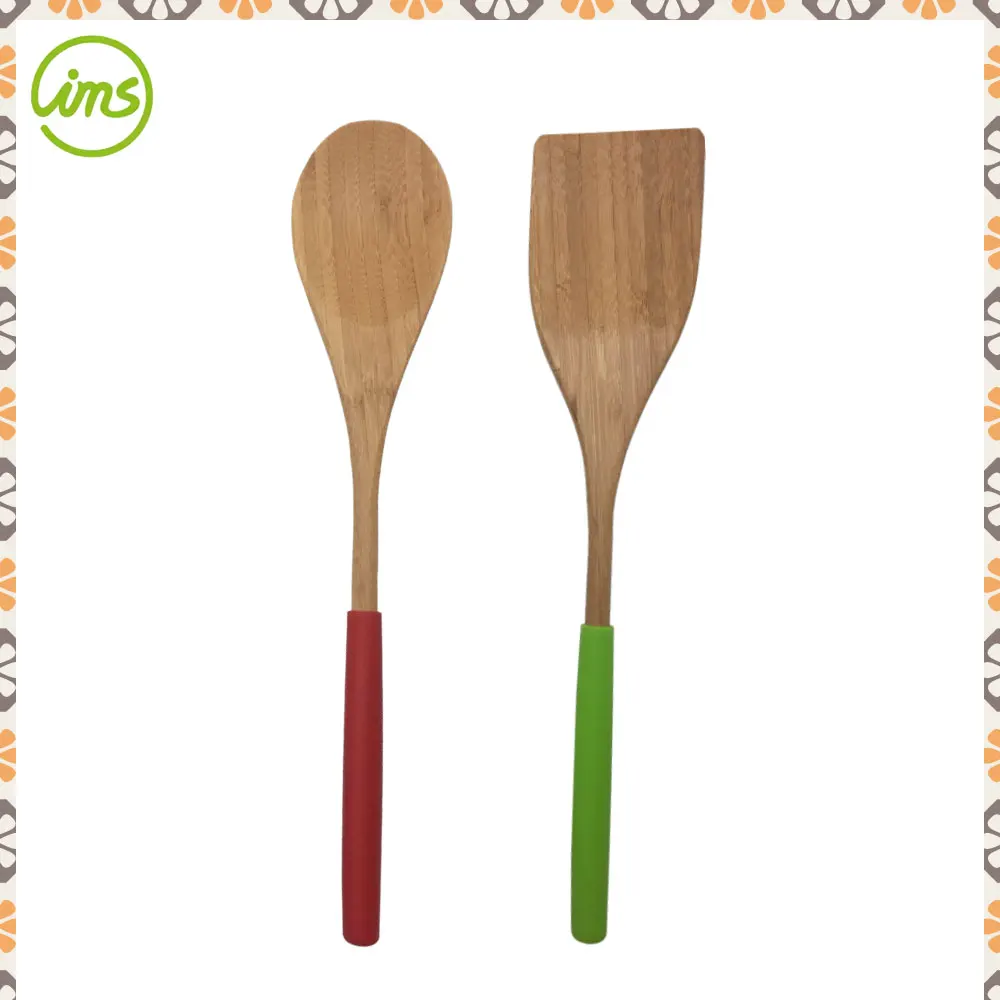 12 '' Colorful Bamboo Wooden Kitchen Utensils Set - Buy Natural Bamboo ...