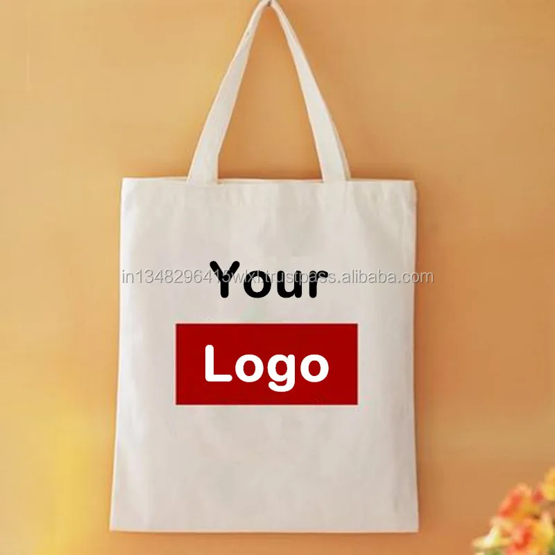2021 New Recycle Organic Cotton Canvas Tote Grocery Bag With Logo Printing cotton bag shopping
