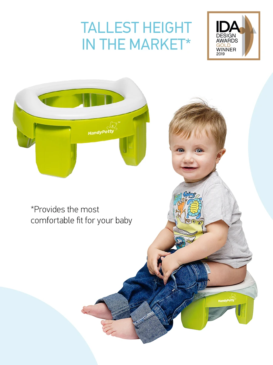 Foldable Travel Home Potty Training Toilet Seat Adapter Green Handy