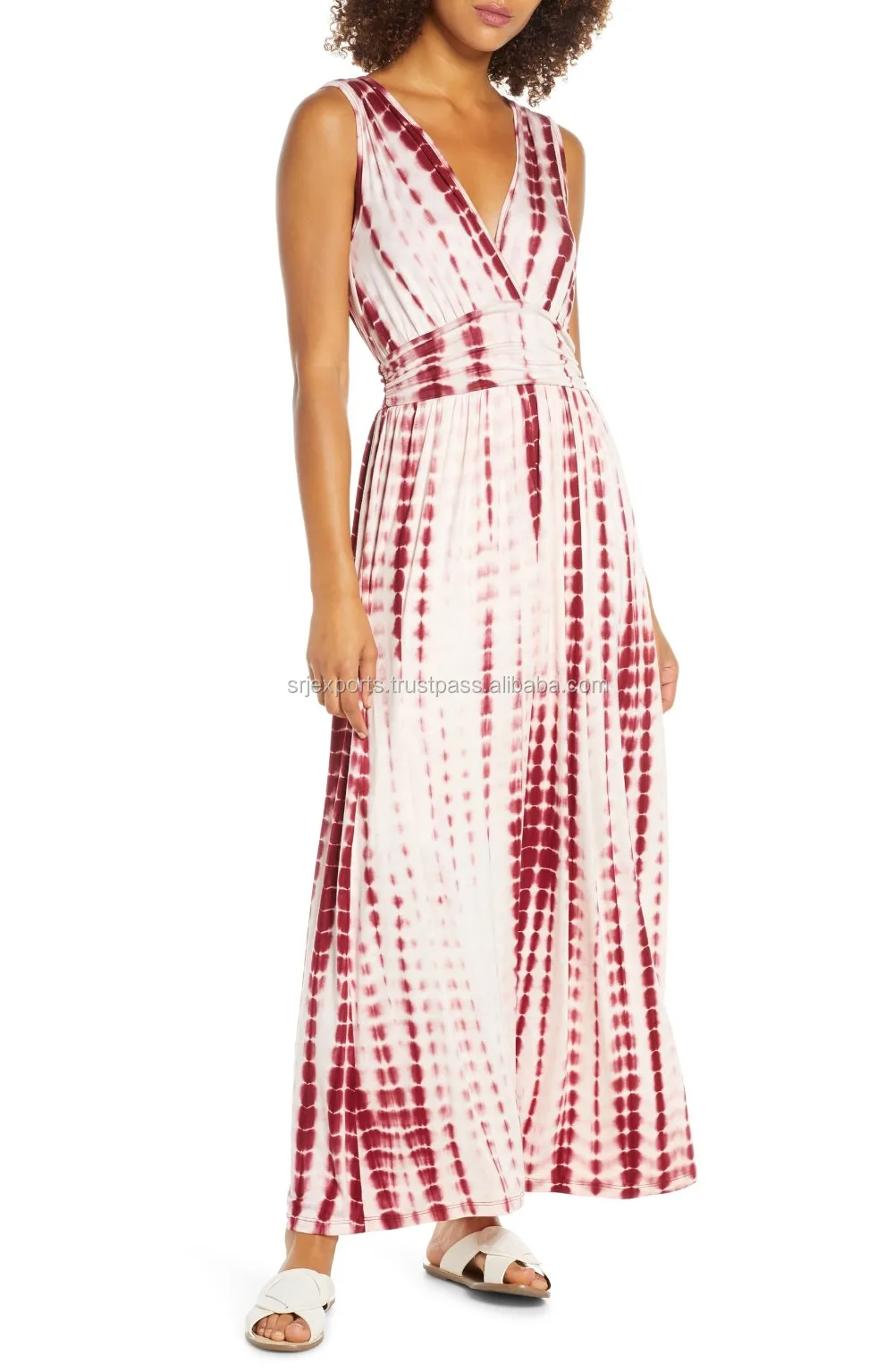 long tie dye maxi dress