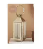 Metal gold look stainless steel glass decorative lantern