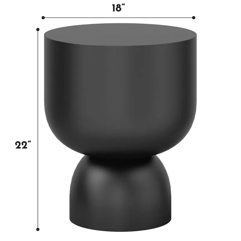 Metal Drum End Tables For Home Decor Furniture For Living Room And