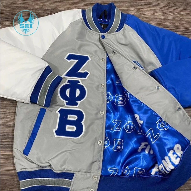 Zeta Phi Beta Sorority Embroidery Women Satin Jacket | Zpb Sorority ...