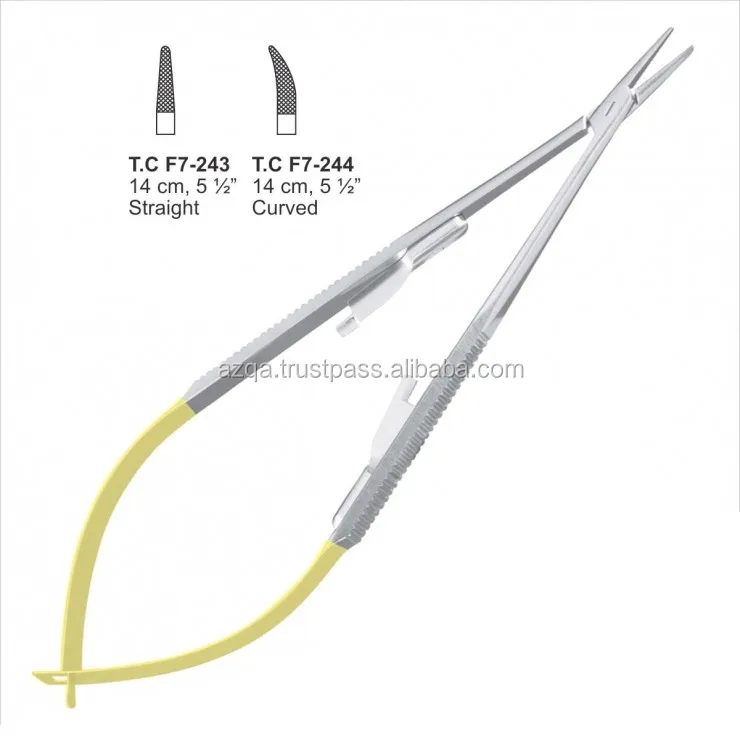 Stainless Steel Derf Needle Holder 5" Tc Forceps Derf Needle Holder