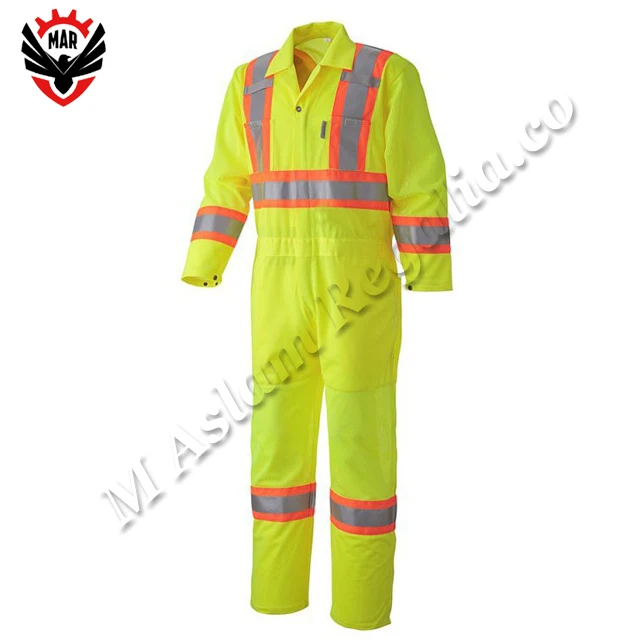 Reflective Safety Coverall Super Light Weight Coverall Insulated Hi Viz