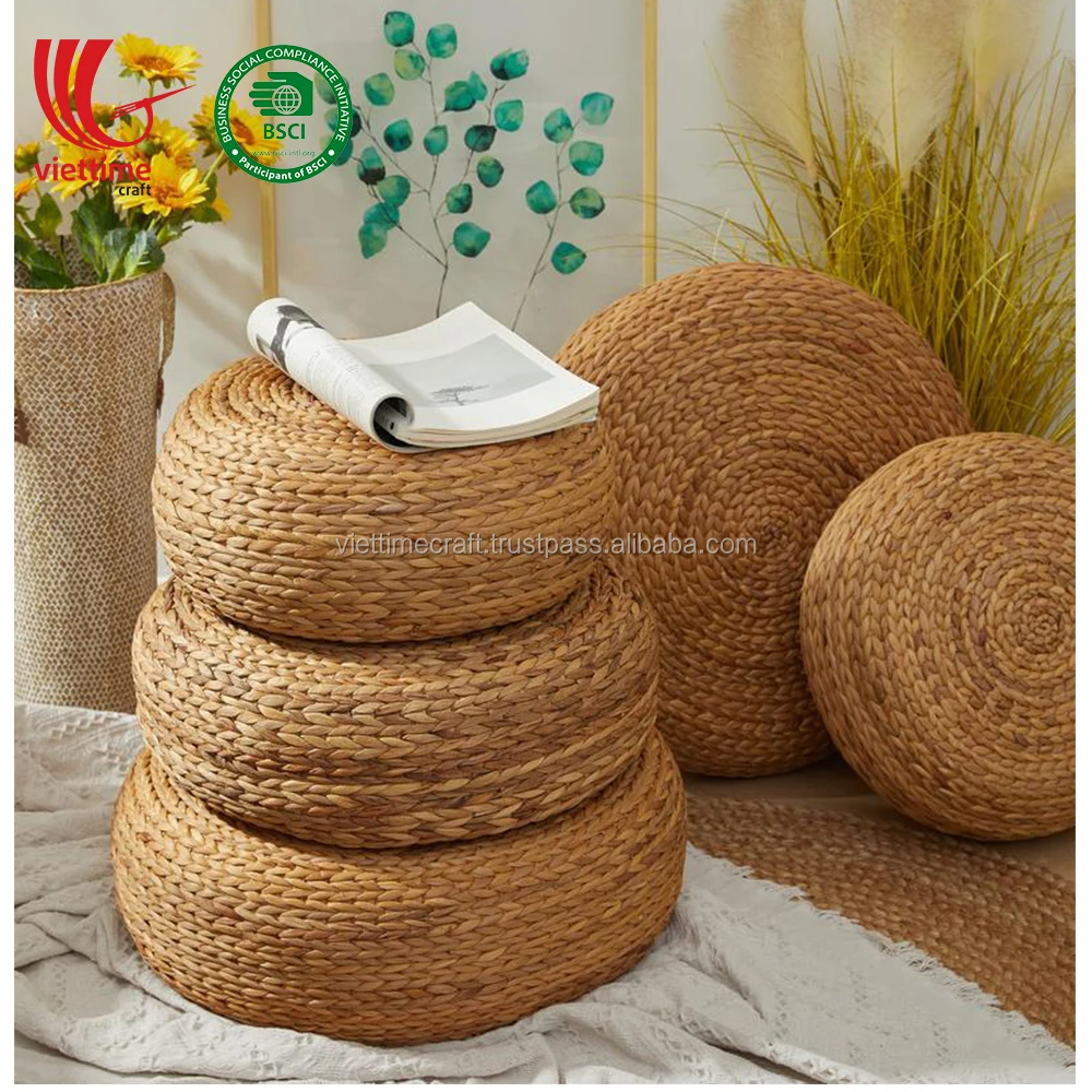 Handwoven Wholesale Home Decor Braided Straw Natural Water Hyacinth