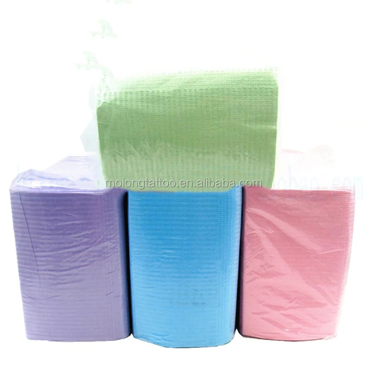 125 Pieces Tattoo Dental Bibs Sheet Cleaning Dental Bib Disposable