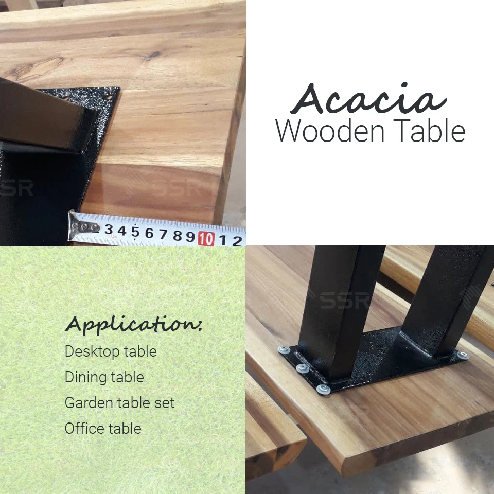 Ssr Vina Natural Live Edge Acacia Solid Wood Slabs Outdoor Table