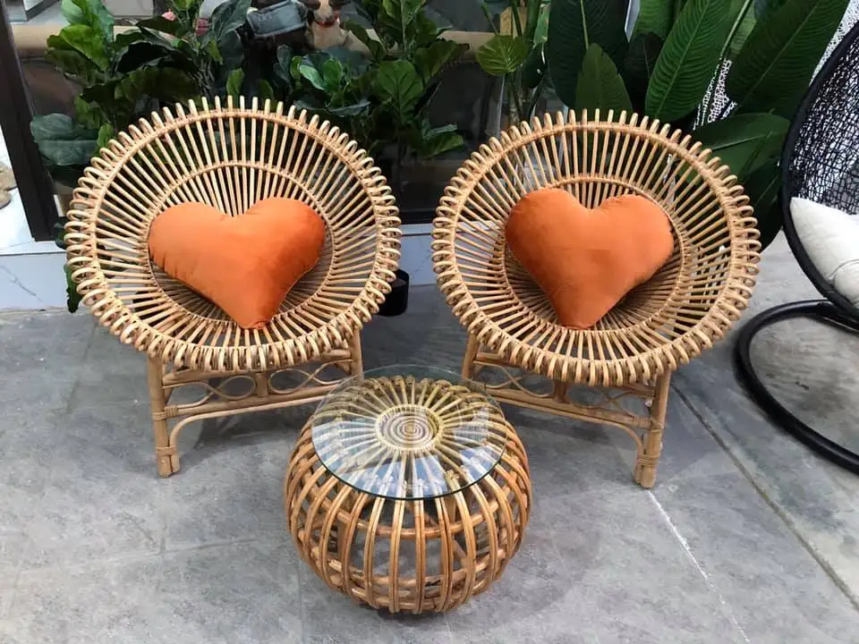 Vietnamese Durable Rattan Lounge Chair Home Furniture & Decoration