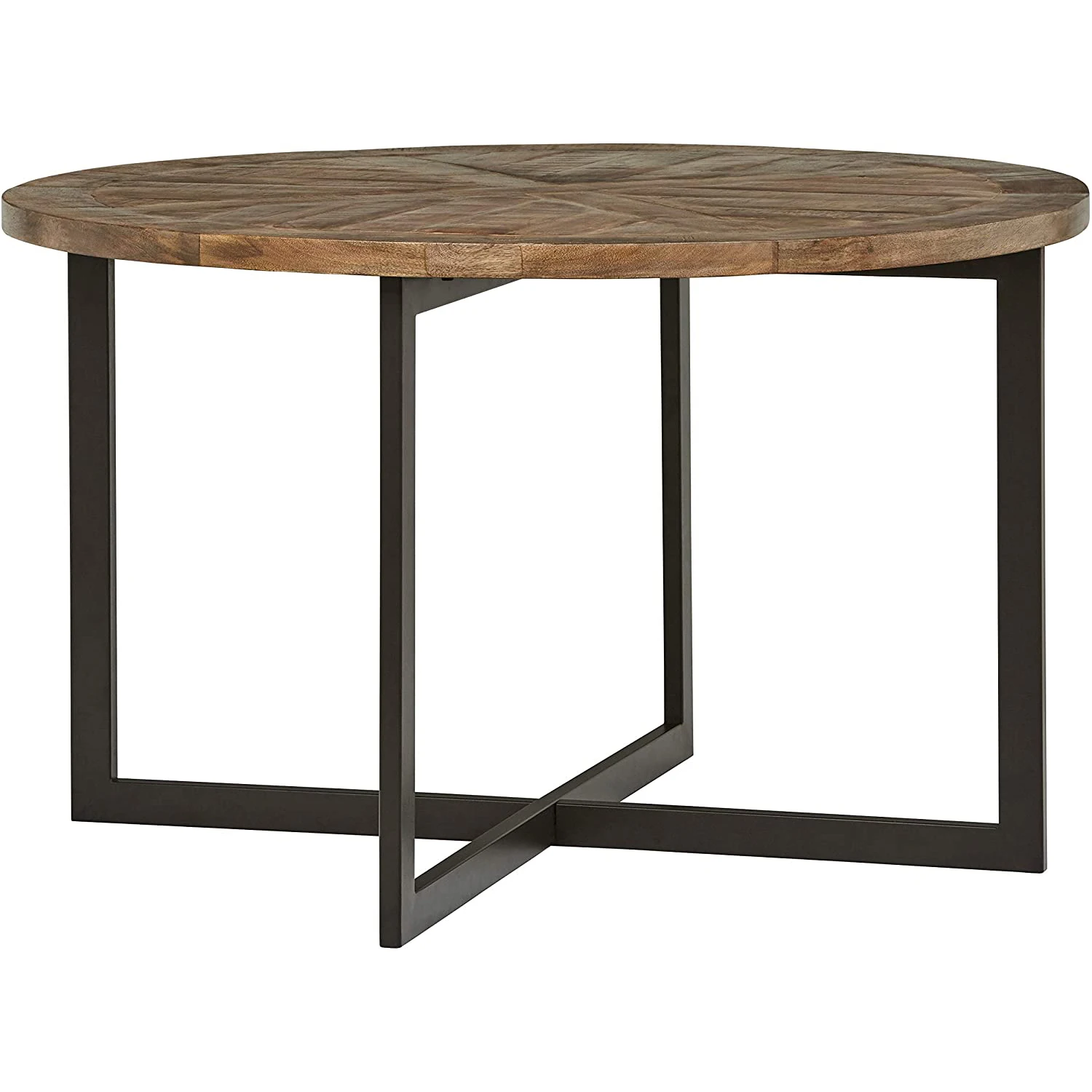 Industrial Round Dining Table Industrial Mango Wood Round Dining Table