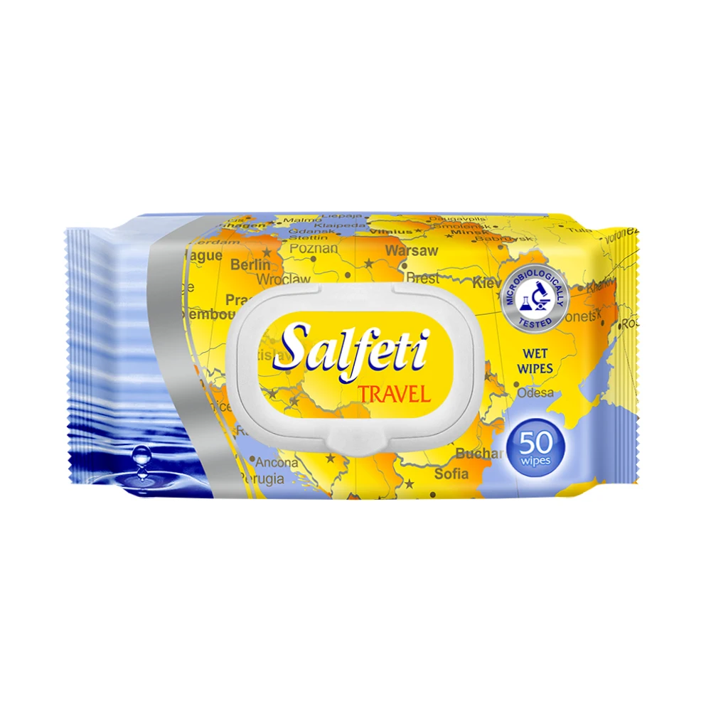 
Salfeti Travel 50 wet water wipes for hands 