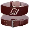 Weight Lifting Belt 4" Leather Back Support Fitness Gym Double Prong Exercise Training Workout Bodybuilding