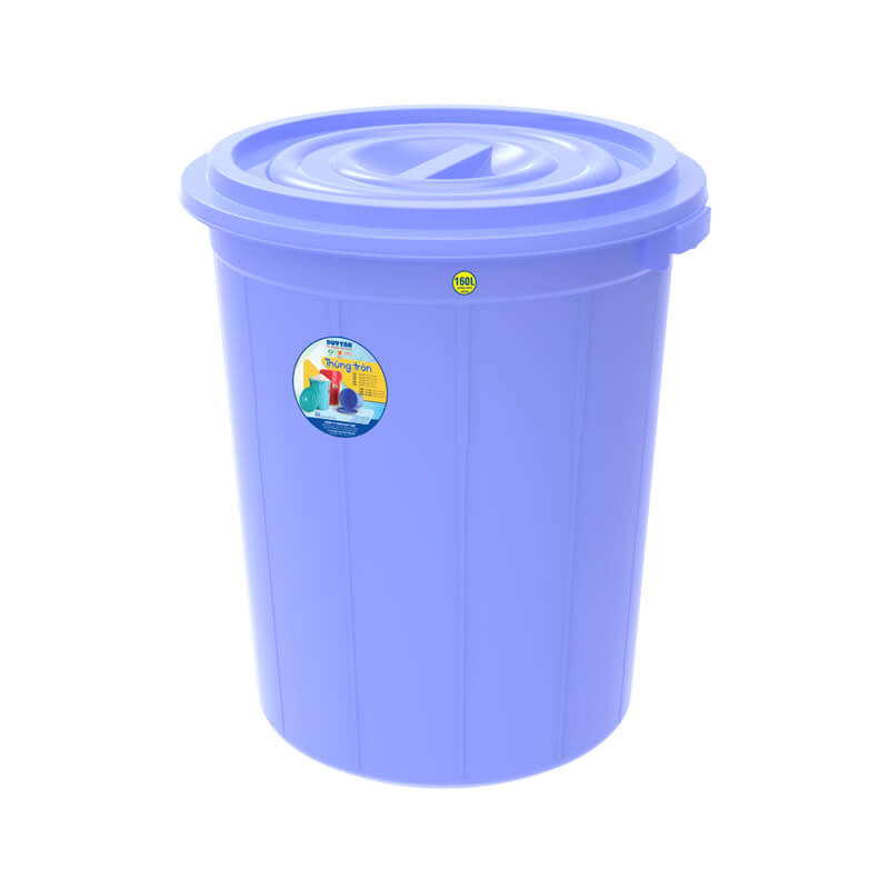 Factory Price Plastic Container 220 Liters With Lid To Keep Water And