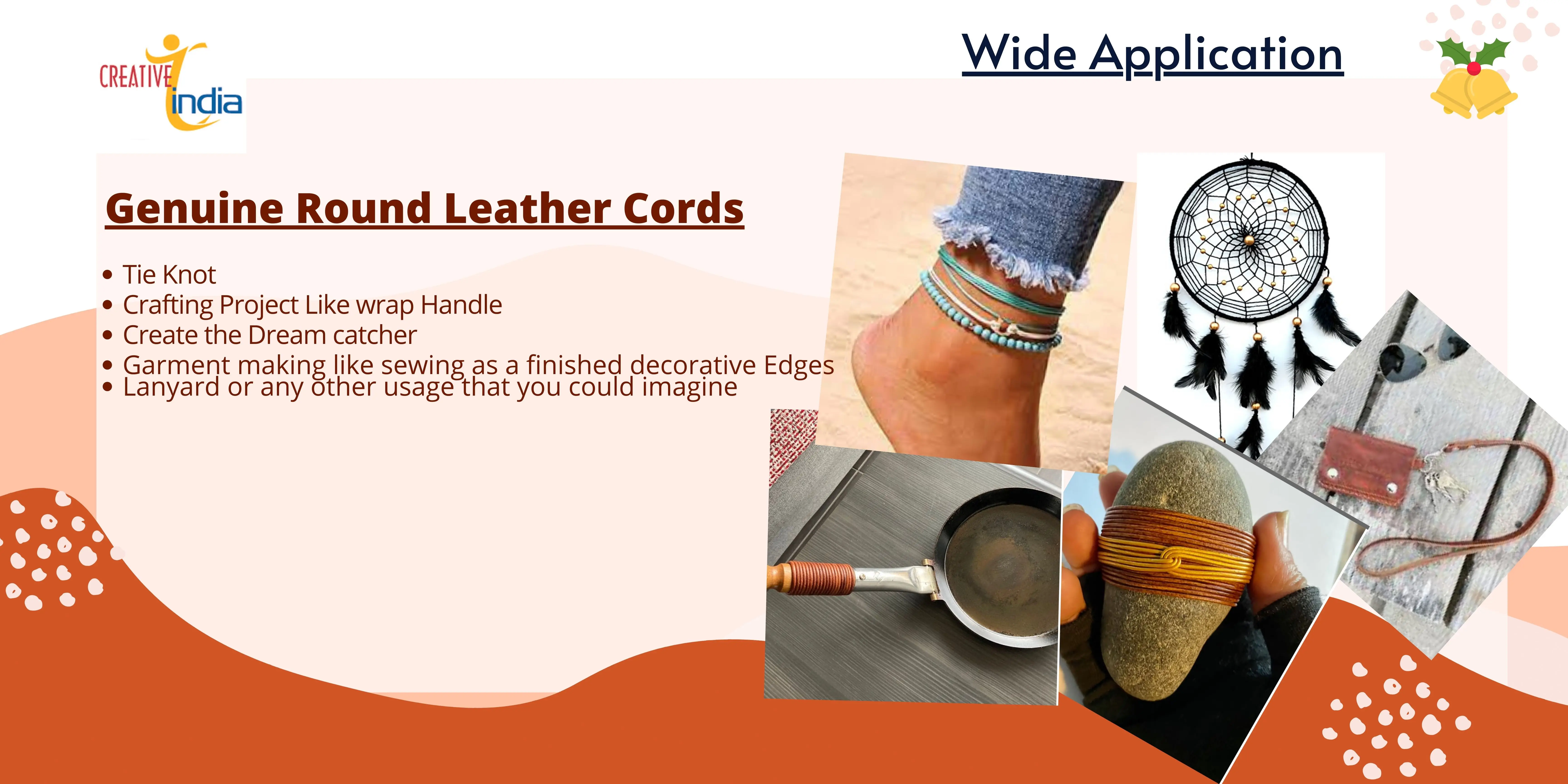 Wholesale Leather Cording For Jewelry Making Leather Thread Round