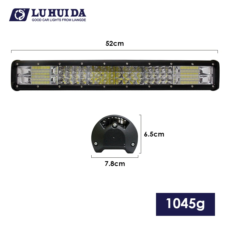 288w Car Light Bar 20 Inch Threerow Offroad Vehicle Led Work Light