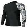 Custom Men High Quality compression Shirt Long Sleeve Wear Sexy Men Swimwear Swimsuit Rash Guard