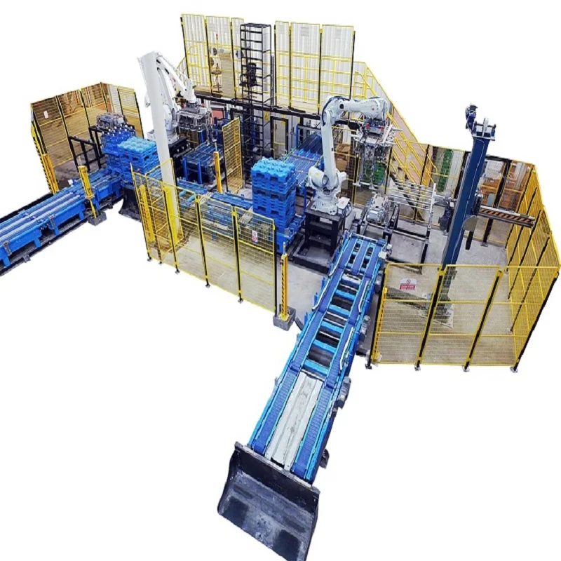 
Fully Robotic Palletizer for Box Carton , Bag , Pet , Bottle , Carboy , Demijohn , Glass Bottle , Gallon , Thread Bobbin 