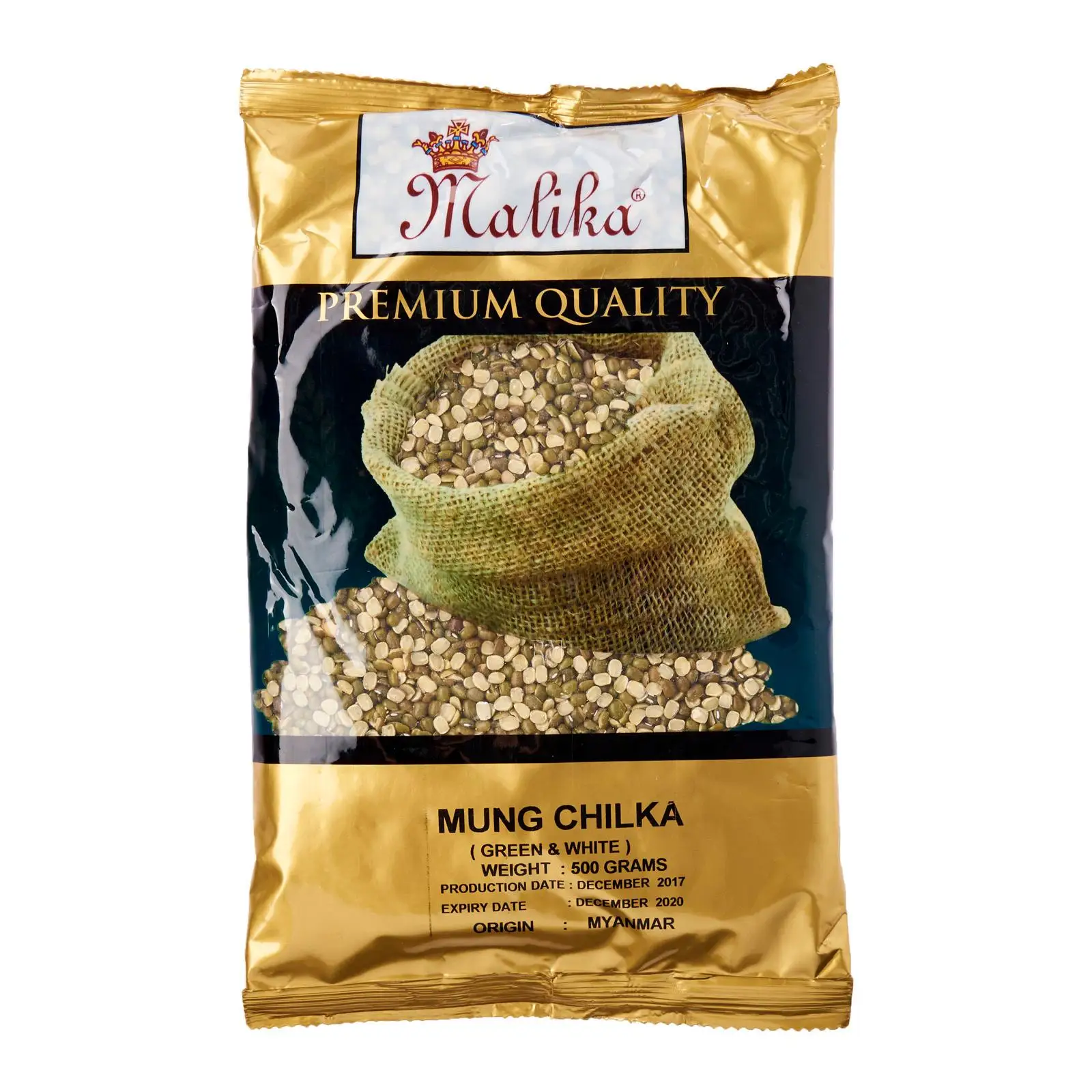 Protein Green White Mung Bean 500g Bag 2 Years Shelf Life Malika Mung