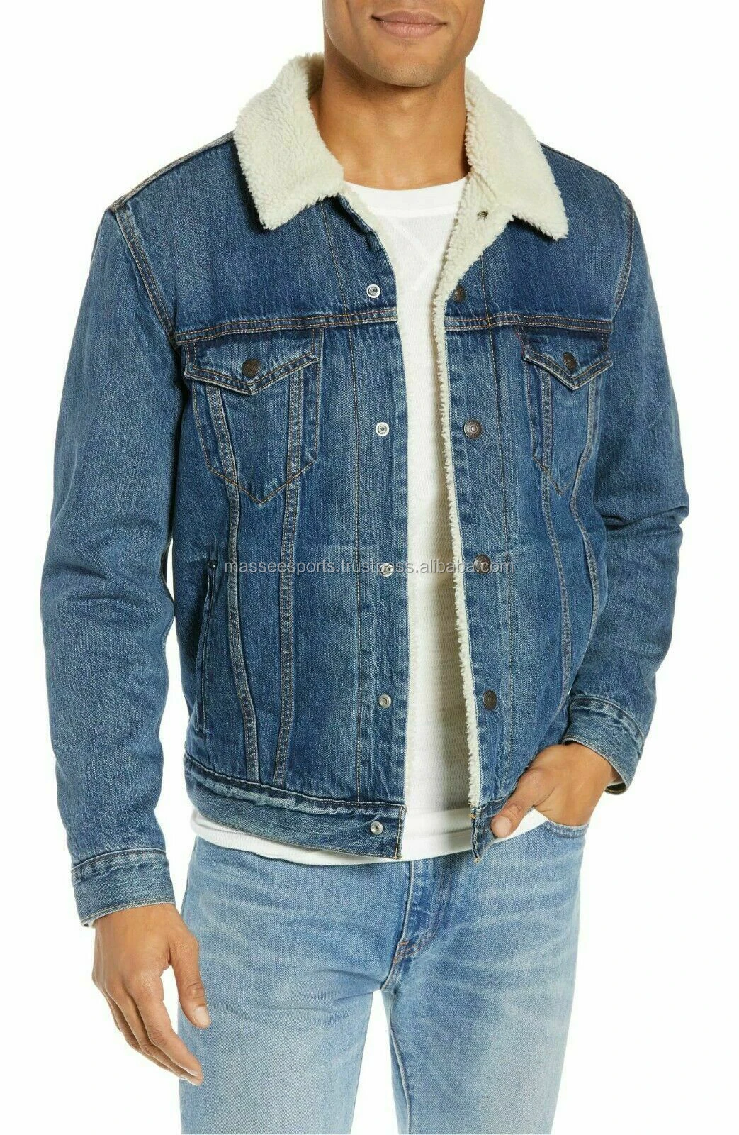 New Ripped Denim Jacket Light Blue 