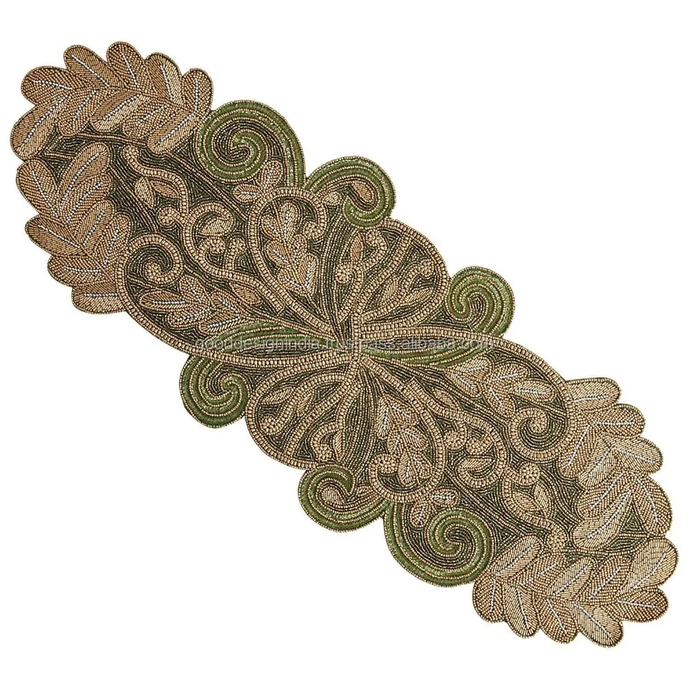 36" Designer Glass Beaded Dining Table Runner Buy Beaded Table Runner Indian Table Runners