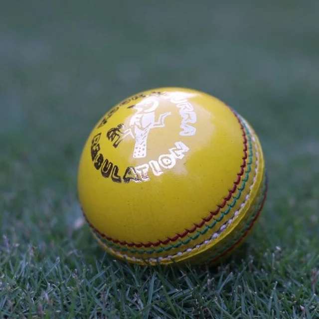 Kookaburra Cricket Indoor PUC Yellow Australian Made Leather Hide Ball 114g