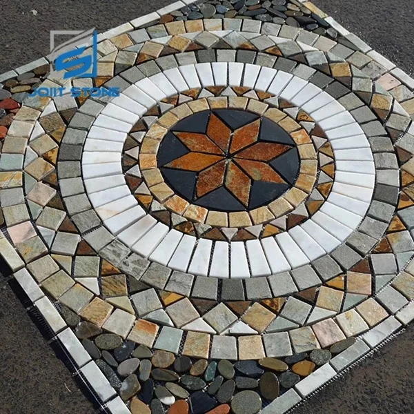 Slate Circle Mosaic Paver Pattern For Patio Buy Slate Mosaic Paver
