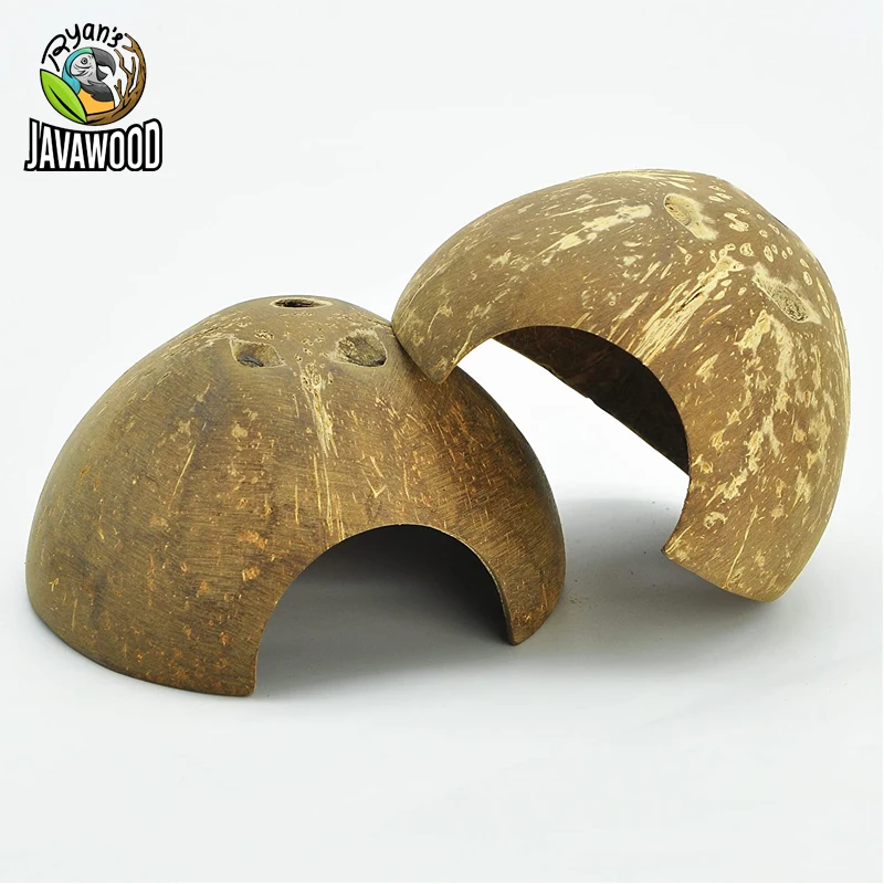 Coco Dome Hut Coconut Reptile Hide Cave Hideout Lizard Spider And