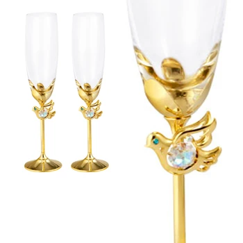 crystal wedding champagne glasses