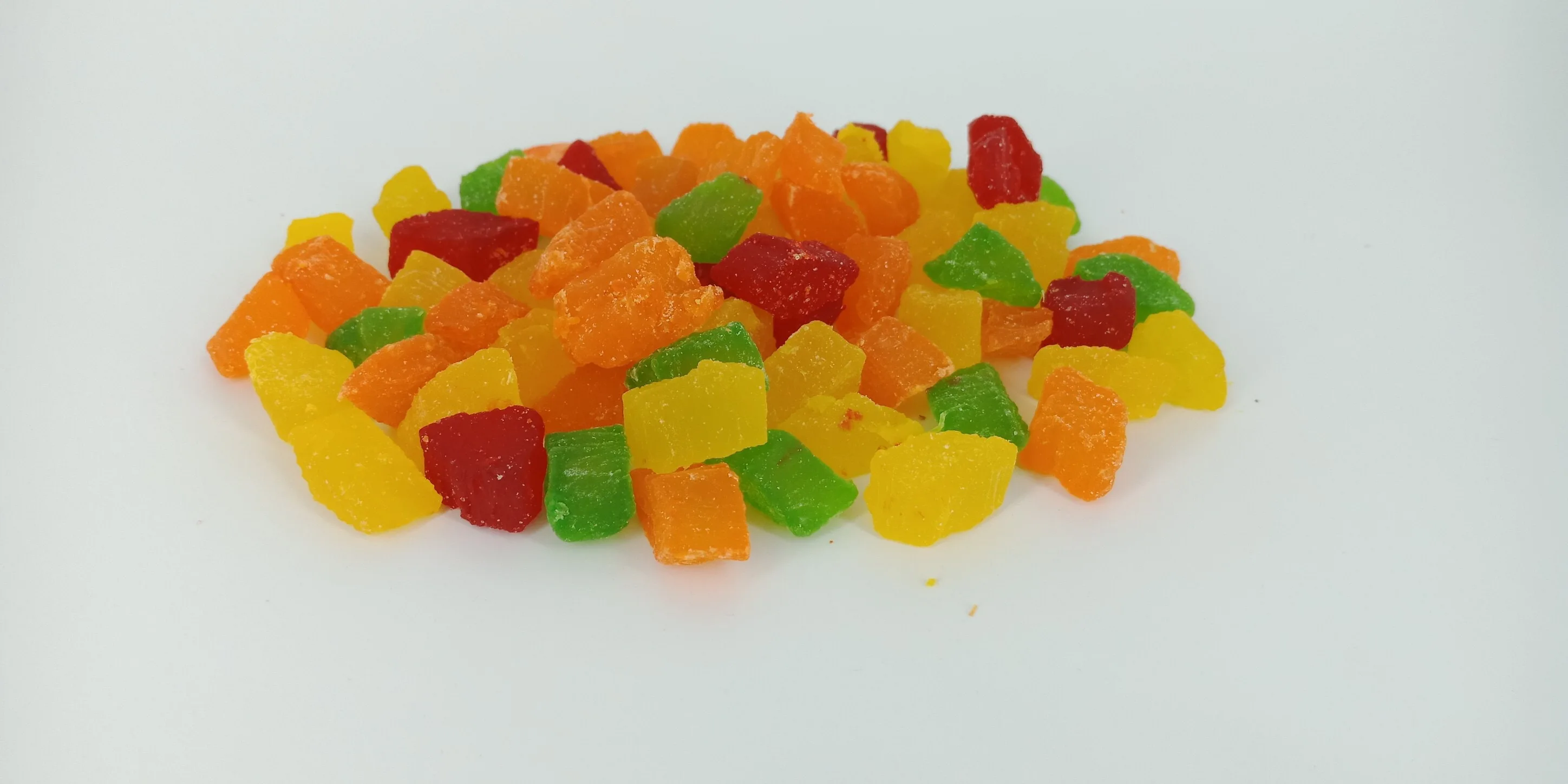 Premium Snack Dried Pineapple Core Dice Mixed Color With Nutrition From