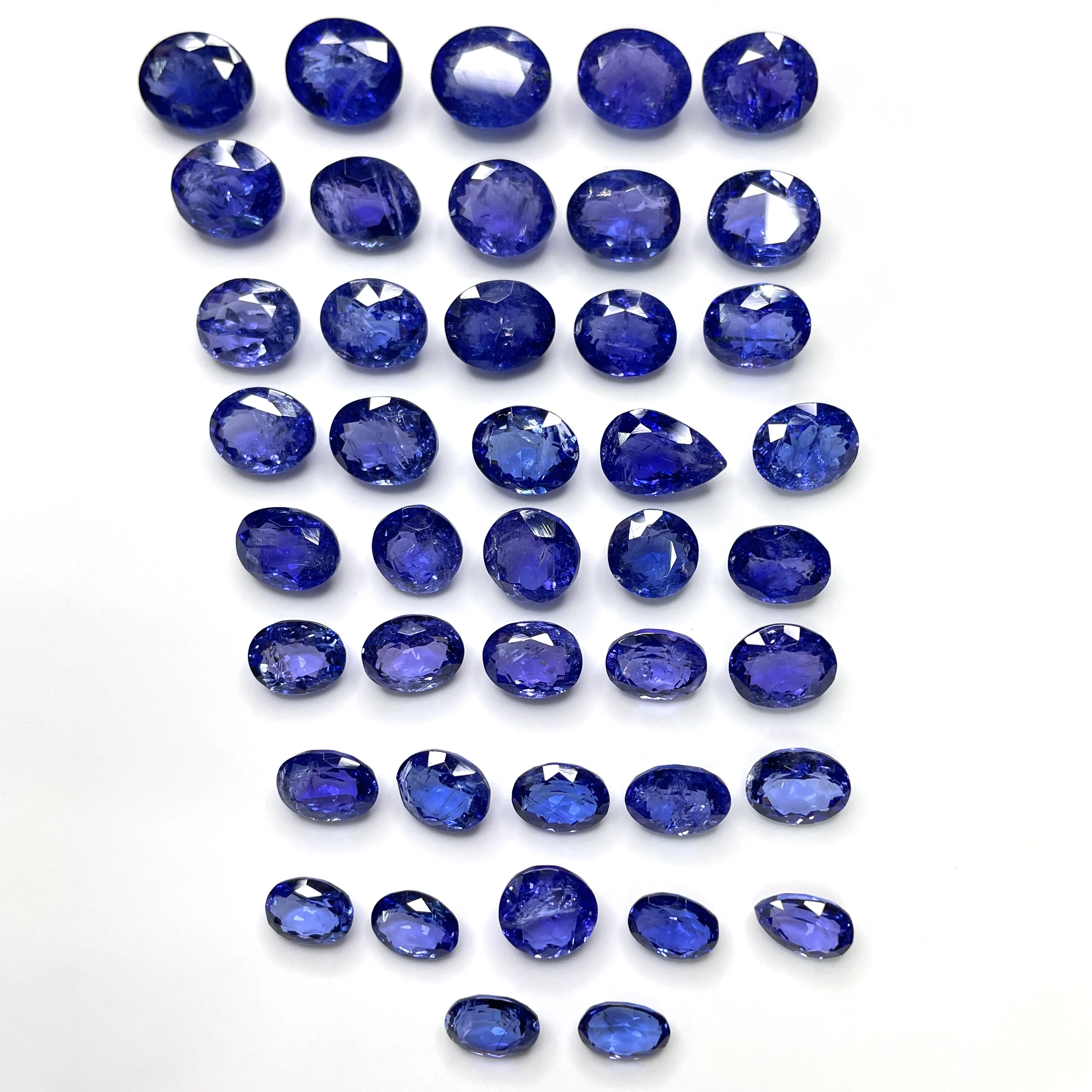 100 Natural Tanzanite Gemstones 24 Carat Size Mix Lot Fine Quality At Commercial Price Buy