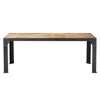 Modern industrial dining room furniture solid wood dining table riveted iron dining table