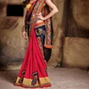Self Designed Party wear Designer Silk Embroidered Saree with Blouse