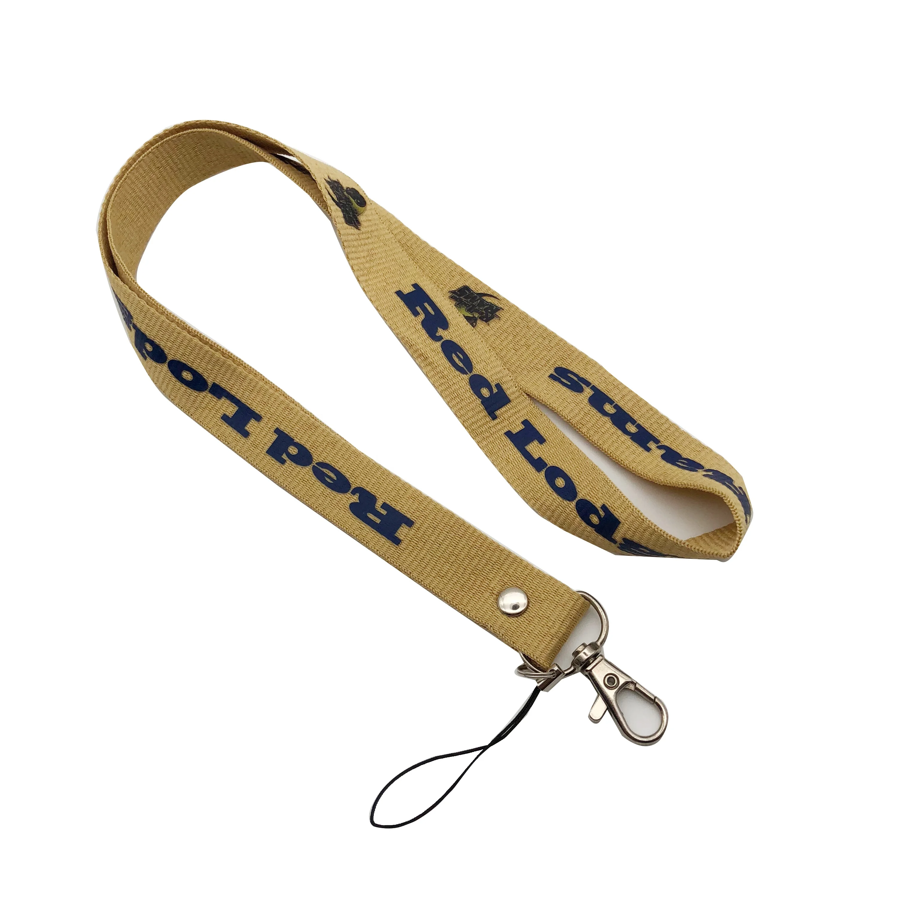 
Customized design fashionable flat polyester silk printing flat neck lanyard 