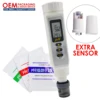 Digital Waterproof pH Temperature Pen Meter + Built-in ATC 3 Points High Accuracy with Extra Electrode (OEM Packaging Available)