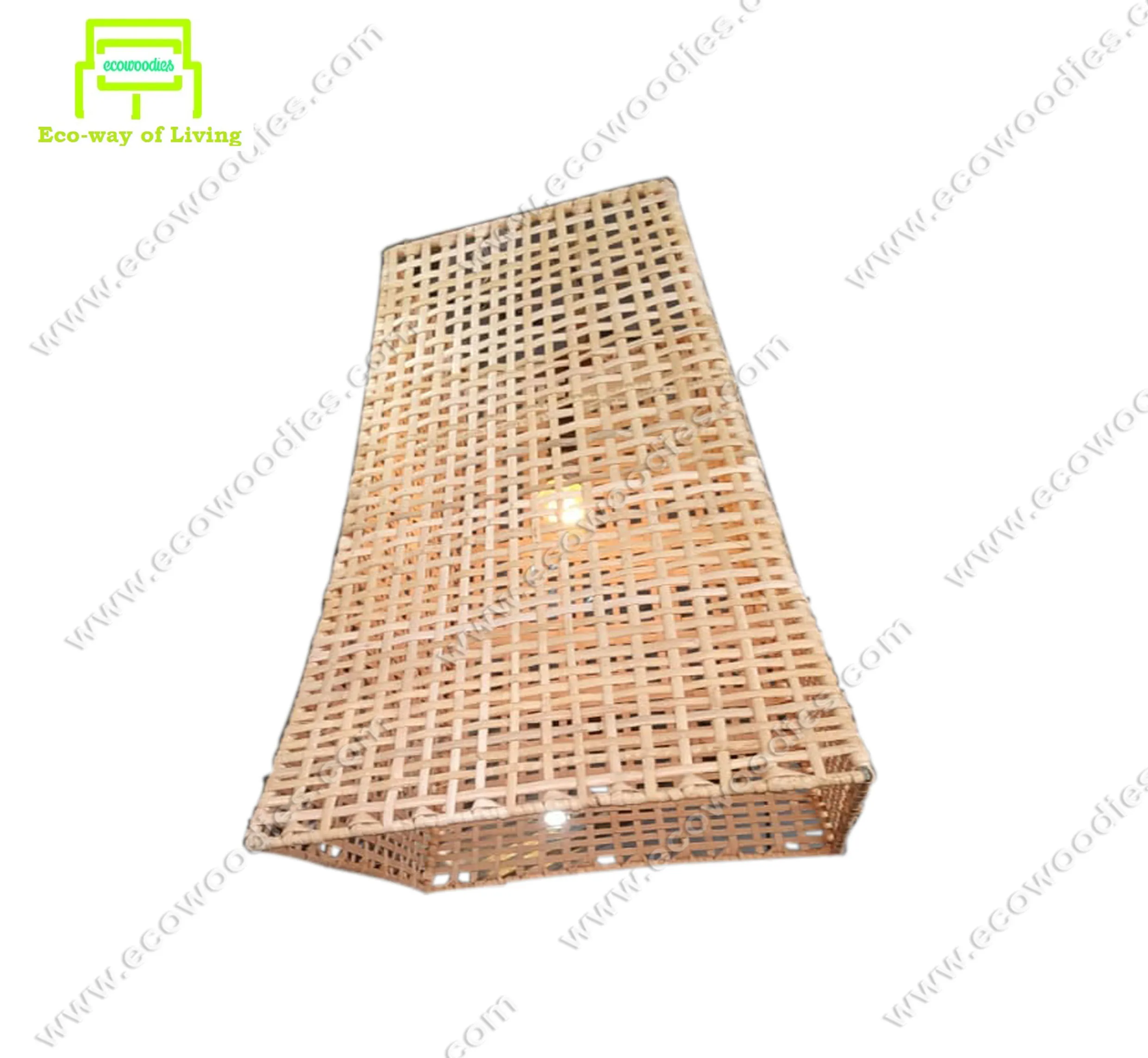 100% natural bamboo handmade hanging ceiling led lamp chandelier pendant light rattan wicker floor living room newborn prop