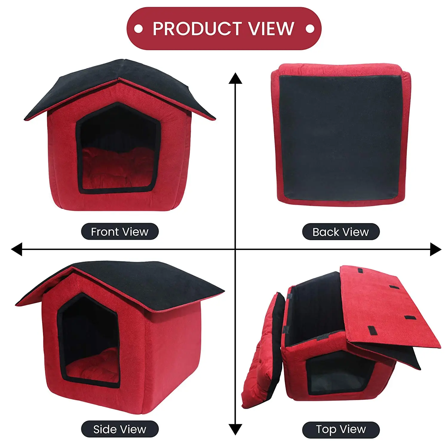 Portable Dog Hut Luxury Pet Dog House/bed Cozy Warm Great Indooroutdoor Pet Bed House For Dogs